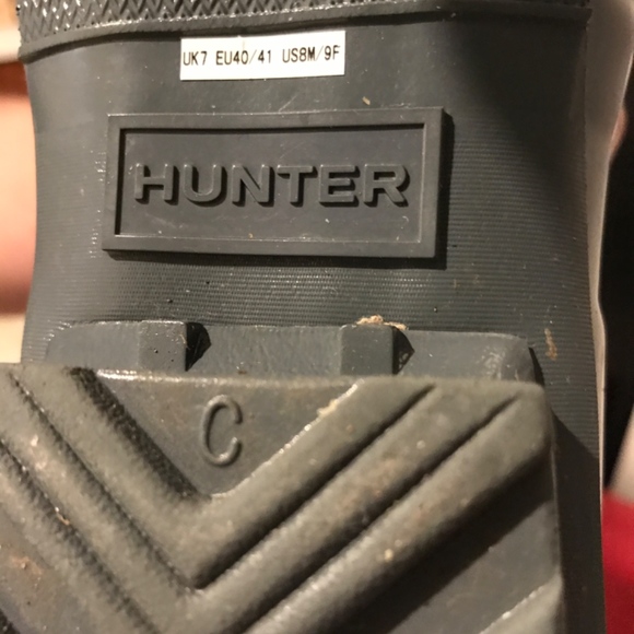 Grey Hunter Rain Boots with Black Lining - Picture 2 of 2